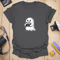 T-Shirt With Camera Ghost Graphic for Photo Lovers