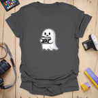 T-Shirt With Camera Ghost Graphic for Photo Lovers