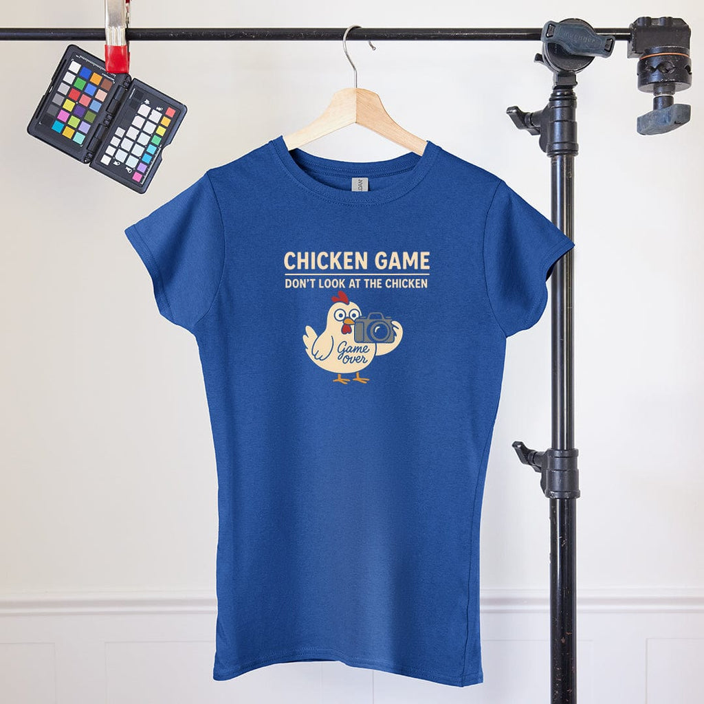 Women's T-Shirt With Game Over Chicken Camera Graphic