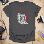 T-Shirt With Vintage Graflex Camera Illustration