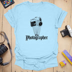 Gothic T-Shirt With Vintage Camera Photographer Graphic