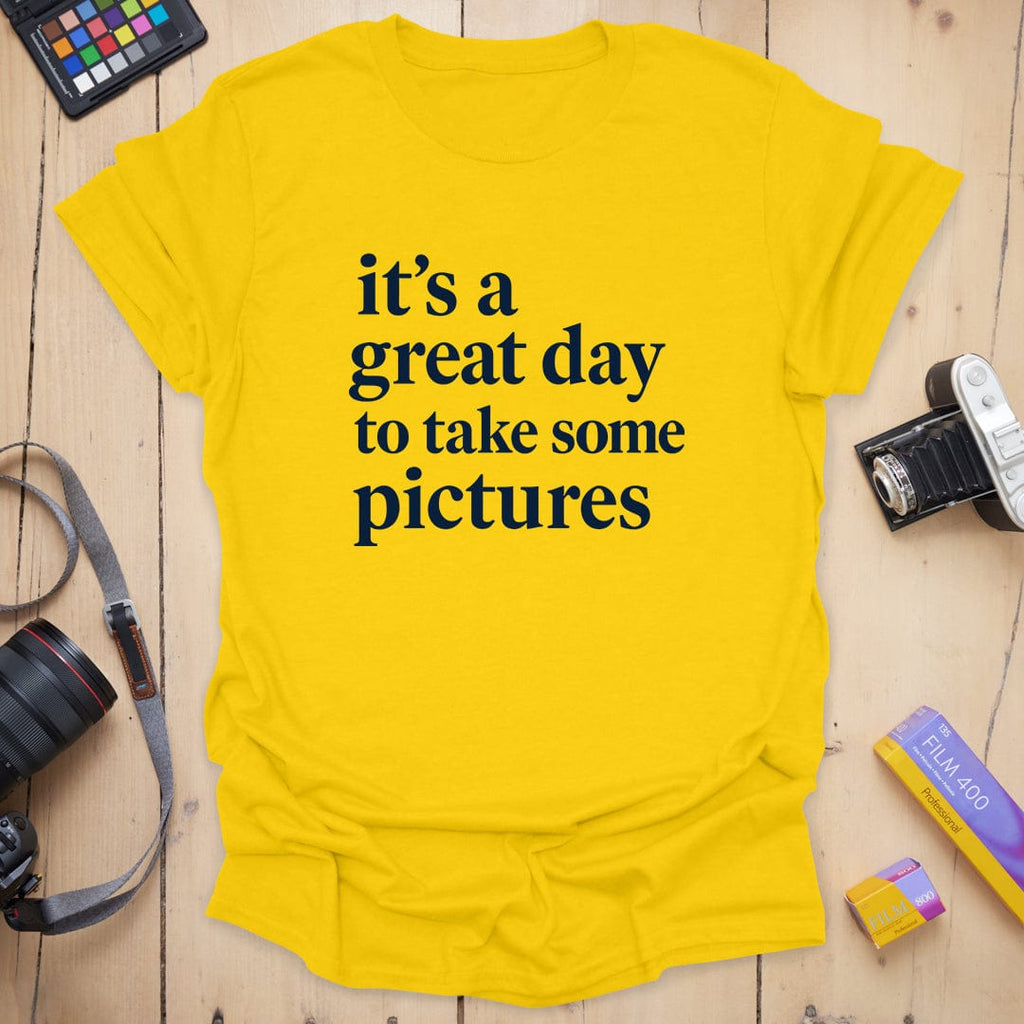 T-Shirt With Great Day Print for Photography Fans