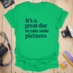 T-Shirt With Great Day Print for Photography Fans