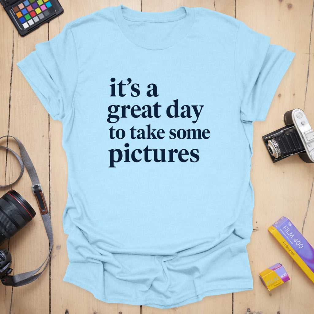 T-Shirt With Great Day Print for Photography Fans