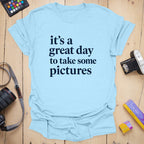T-Shirt With Great Day Print for Photography Fans