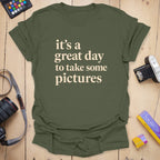 T-Shirt With Great Day Print for Photography Fans
