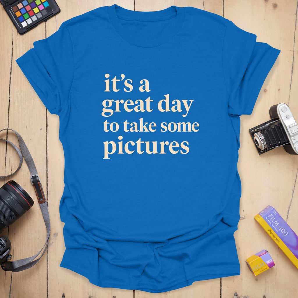 T-Shirt With Great Day Print for Photography Fans
