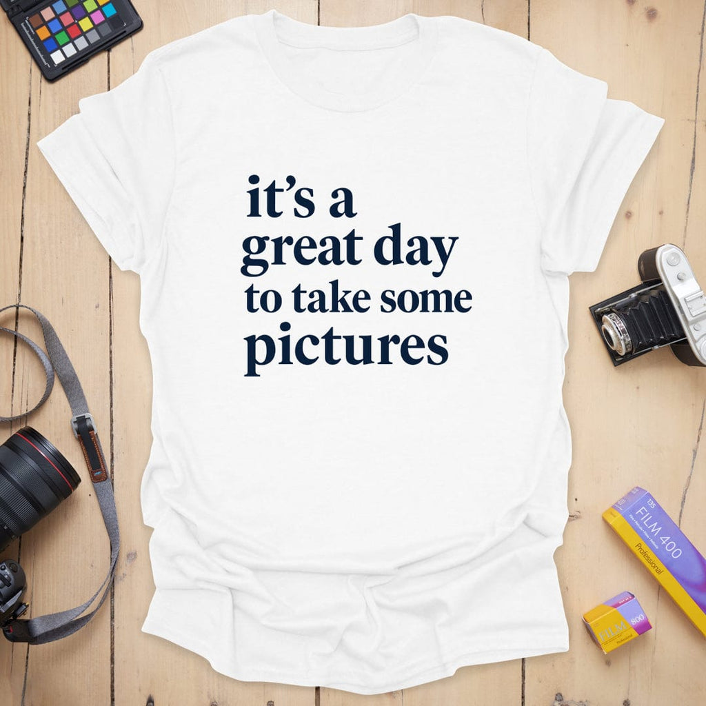 T-Shirt With Great Day Print for Photography Fans