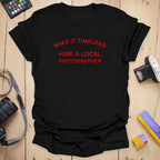 T-Shirt With Vintage Typography for Local Photography Fans