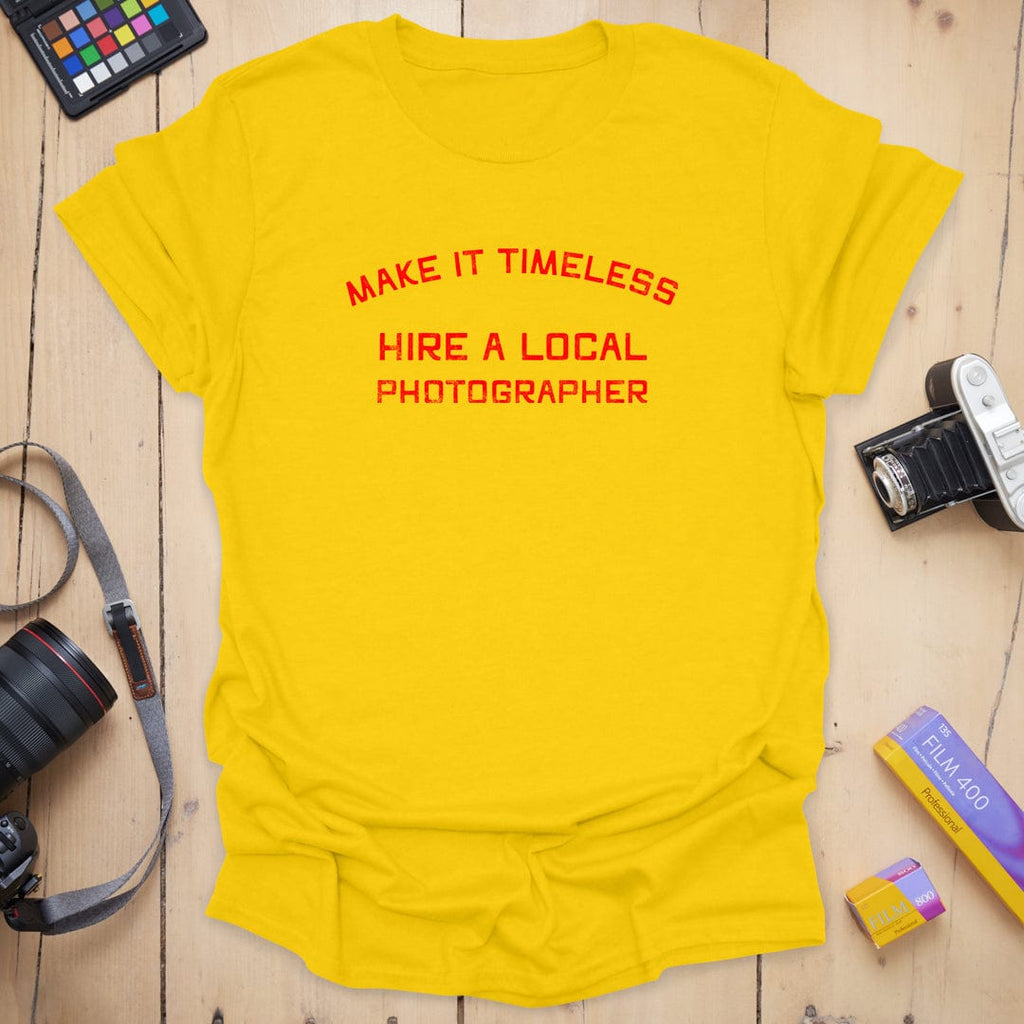 T-Shirt With Vintage Typography for Local Photography Fans