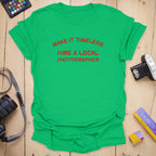 T-Shirt With Vintage Typography for Local Photography Fans