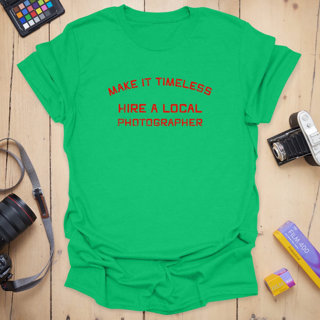 T-Shirt With Vintage Typography for Local Photography Fans