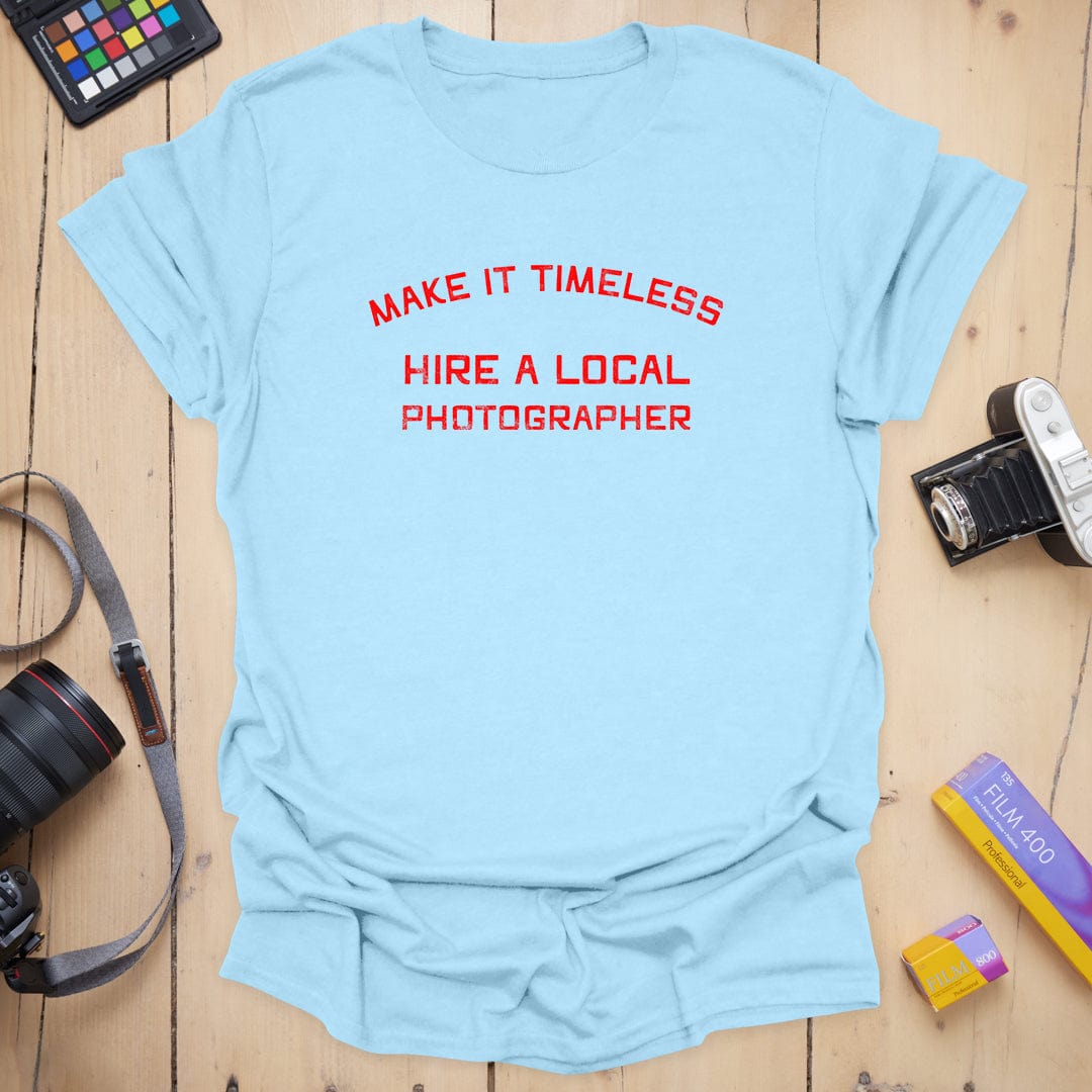T-Shirt With Vintage Typography for Local Photography Fans