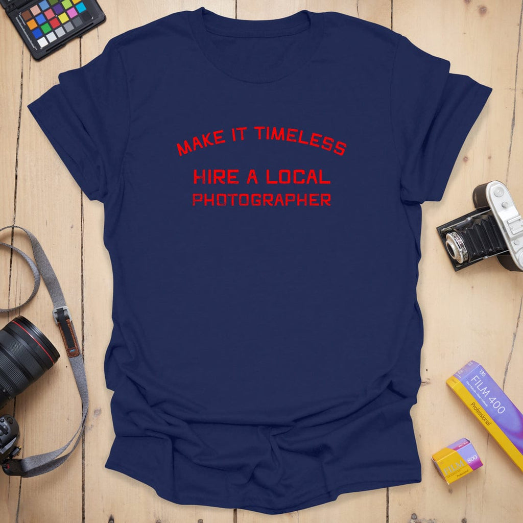 T-Shirt With Vintage Typography for Local Photography Fans