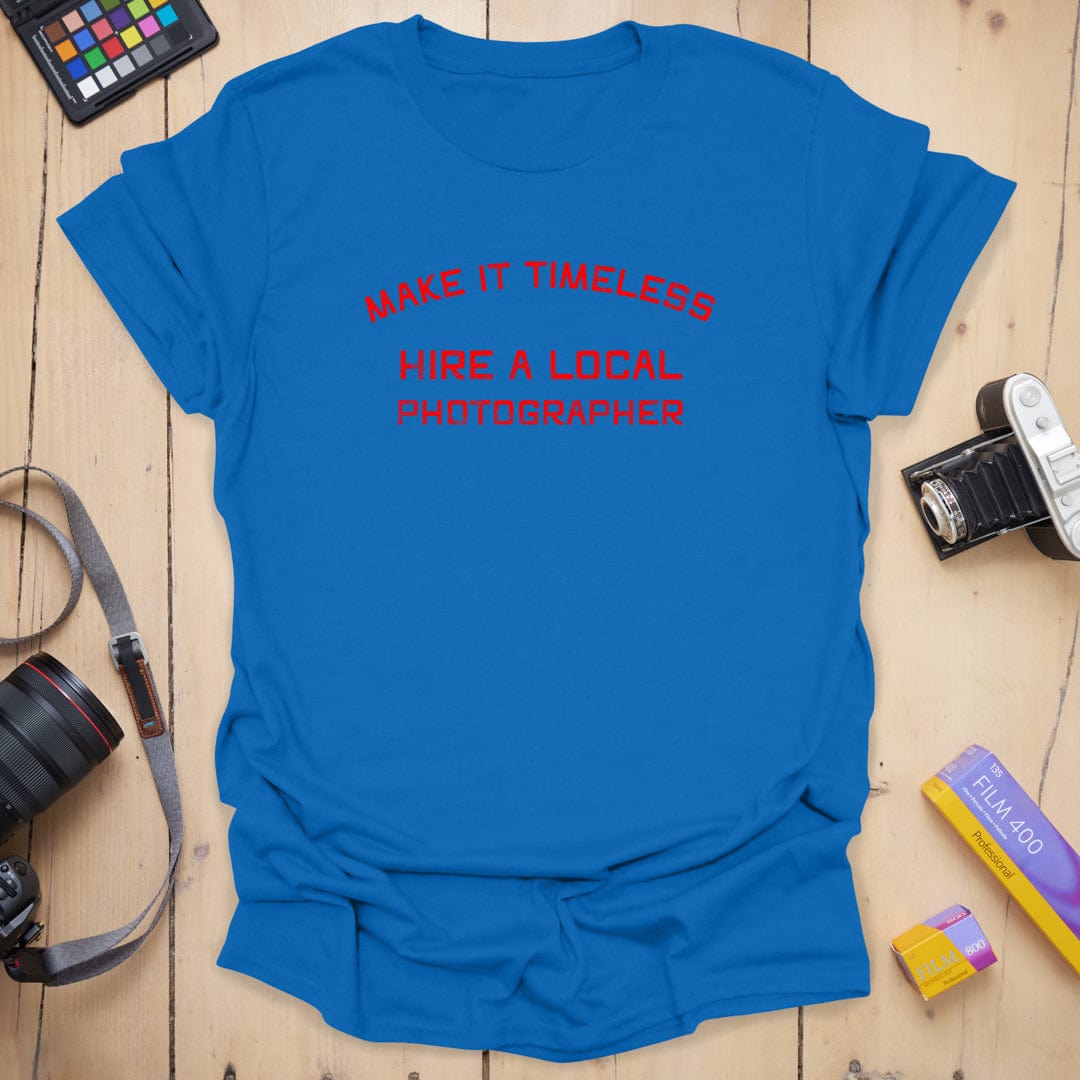 T-Shirt With Vintage Typography for Local Photography Fans