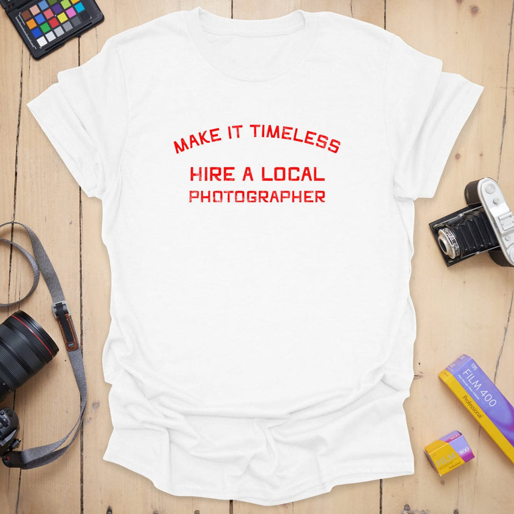 T-Shirt With Vintage Typography for Local Photography Fans