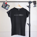 Women's T-Shirt With Heartbeat Camera Design
