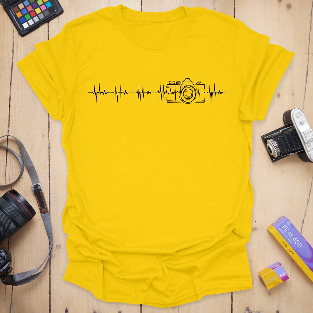 T-Shirt Heartbeat Design for Photography Lovers