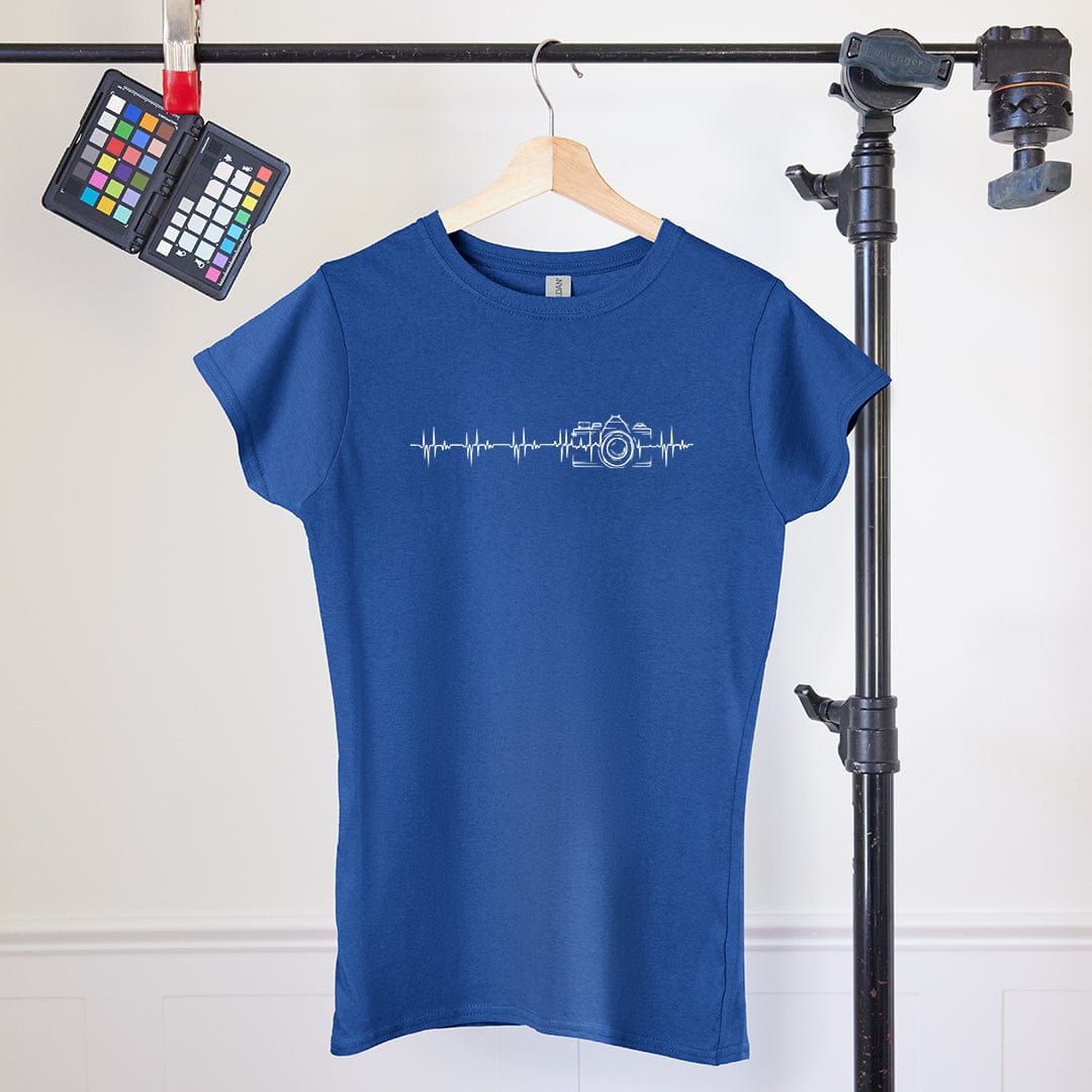 Women's T-Shirt With Heartbeat Camera Design