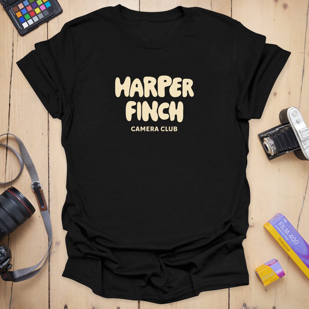 T-Shirt With Retro HF Camera Club Typography