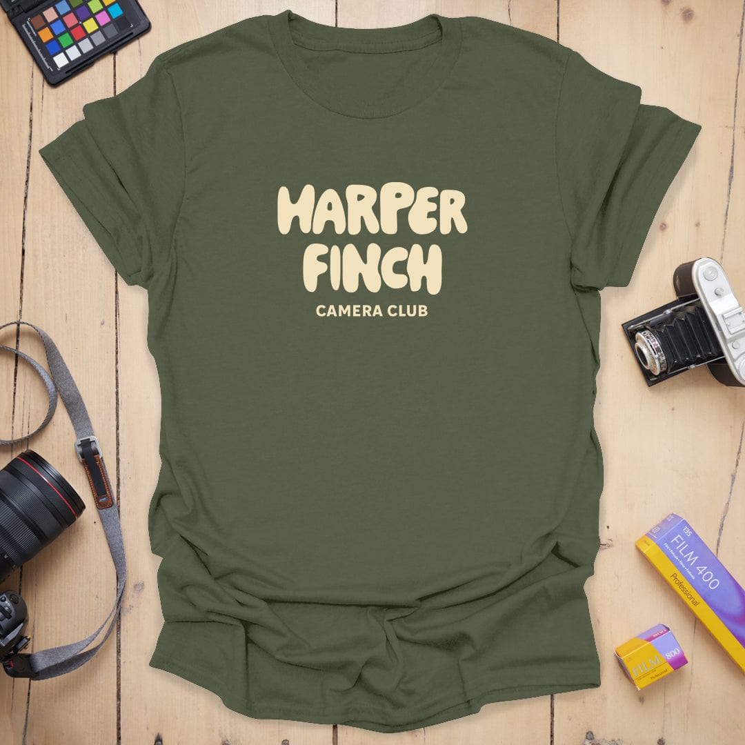 T-Shirt With Retro HF Camera Club Typography
