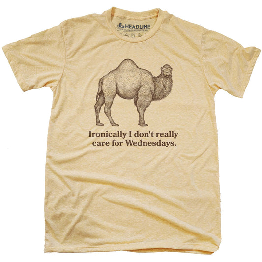 Men's Ironic Camel Funny Animal Graphic T-Shirt | Cool Wednesday Pun Hump Day Tee | Solid Threads