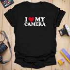 T-Shirt With I Heart My Camera Graphic
