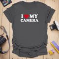 T-Shirt With I Heart My Camera Graphic