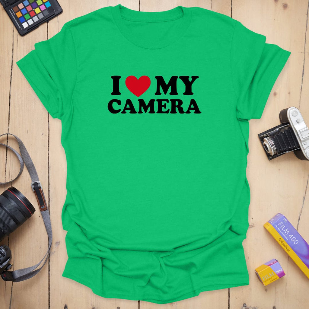 T-Shirt With I Heart My Camera Graphic