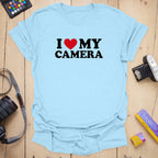 T-Shirt With I Heart My Camera Graphic