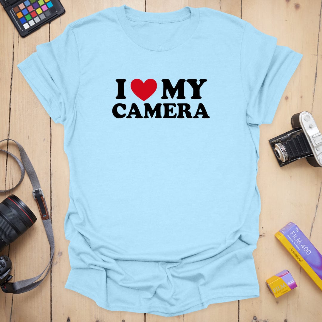 T-Shirt With I Heart My Camera Graphic