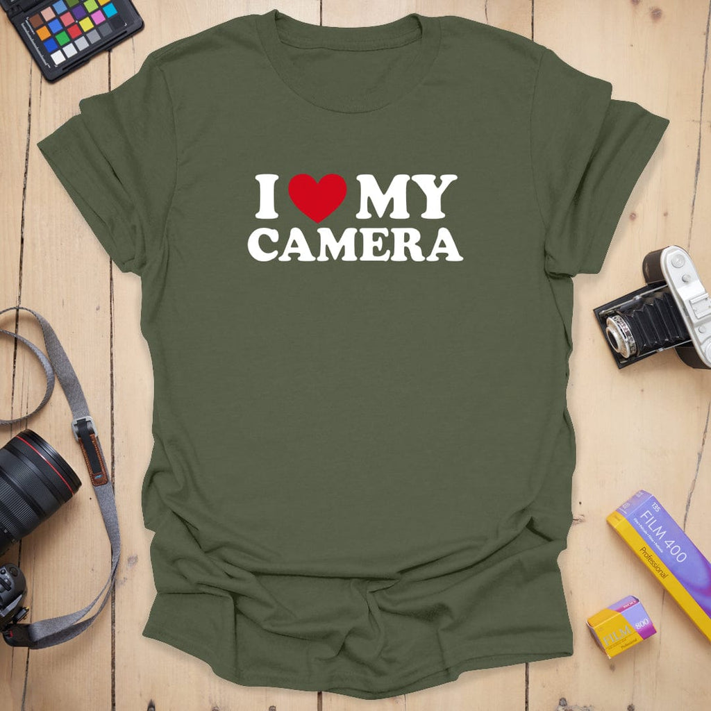 T-Shirt With I Heart My Camera Graphic