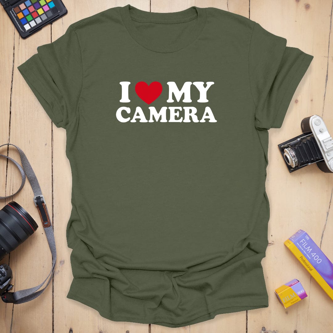 T-Shirt With I Heart My Camera Graphic