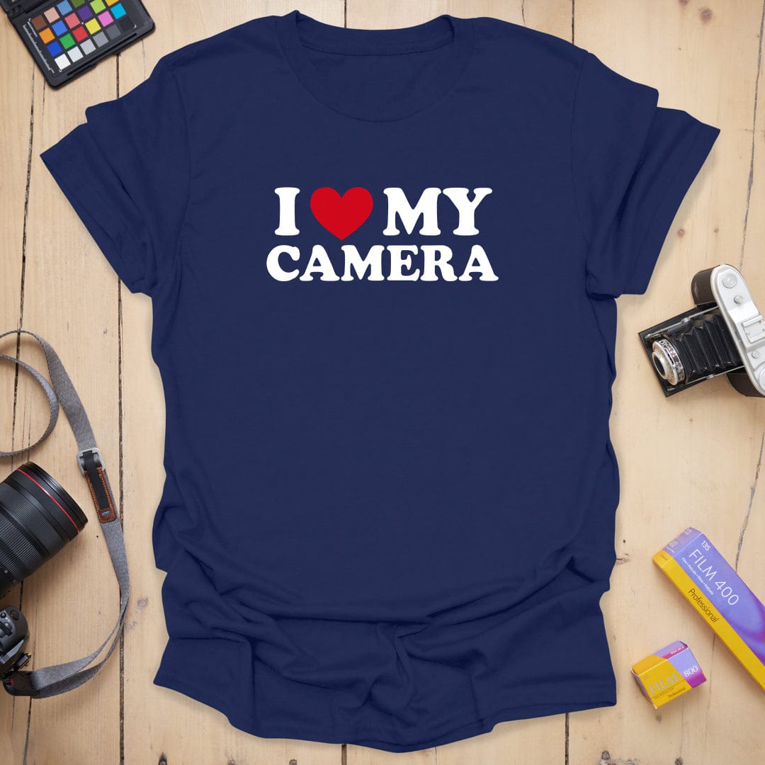T-Shirt With I Heart My Camera Graphic