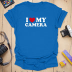 T-Shirt With I Heart My Camera Graphic