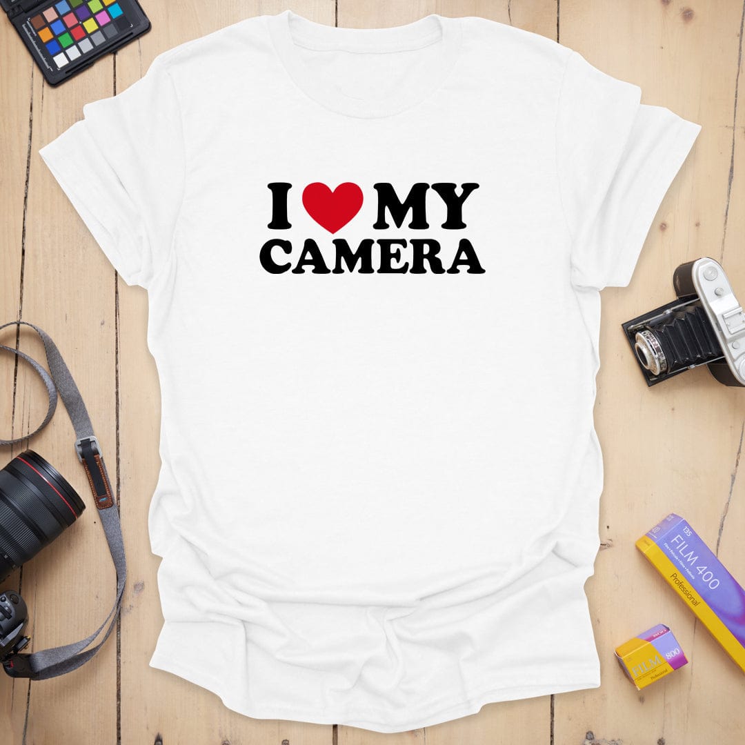 T-Shirt With I Heart My Camera Graphic