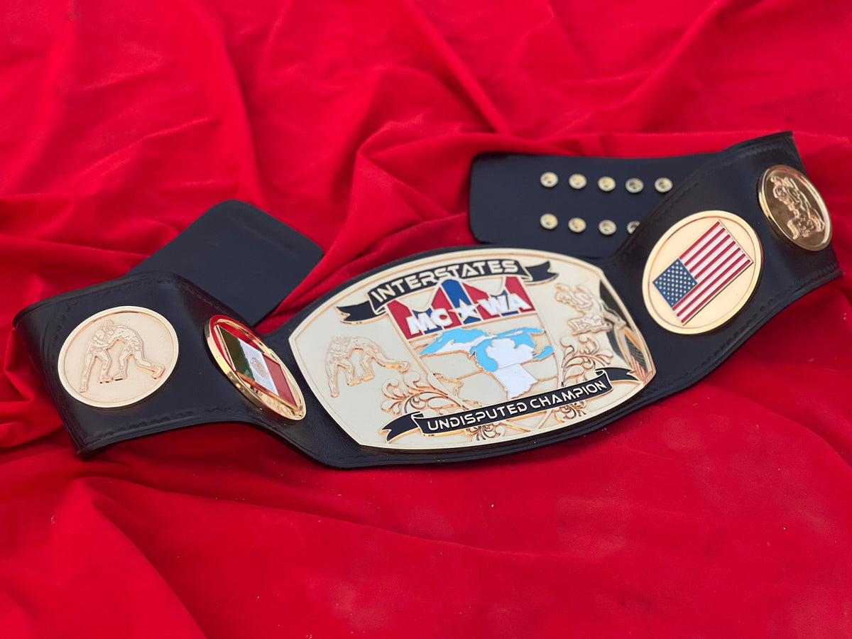 Championship Belt With Custom 24K Gold CNC Plates