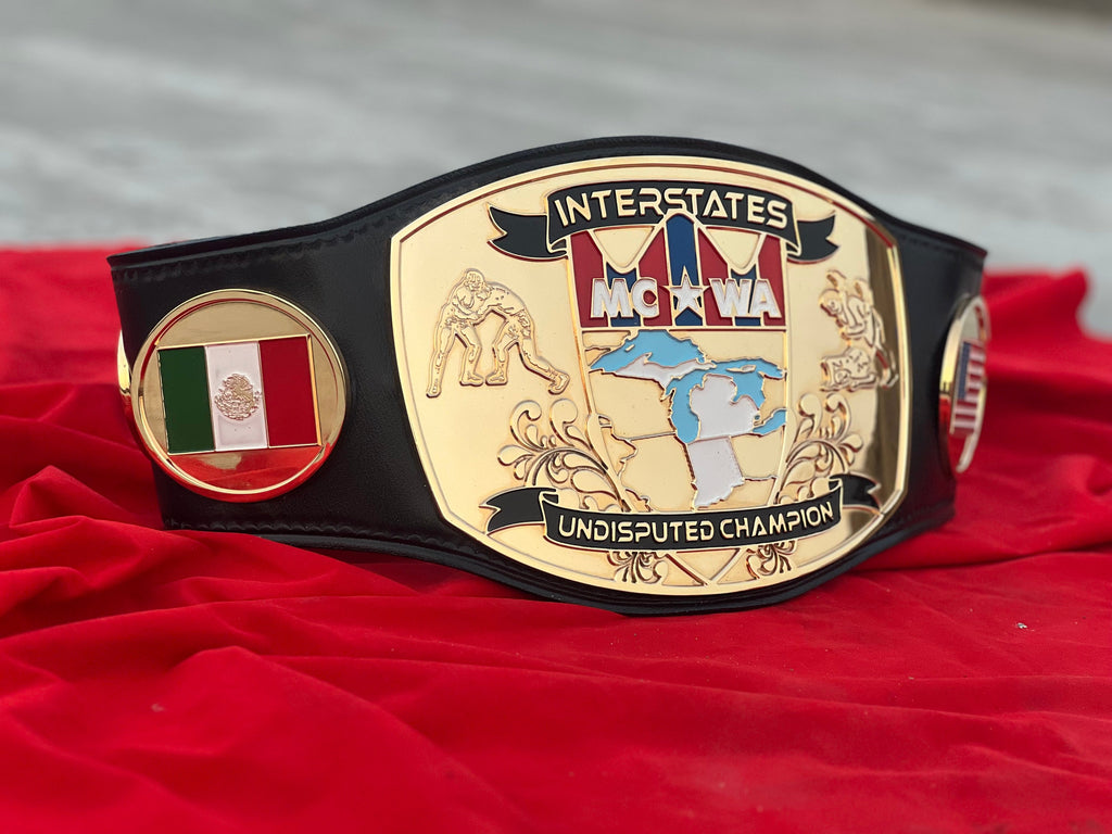 Championship Belt With Custom 24K Gold CNC Plates