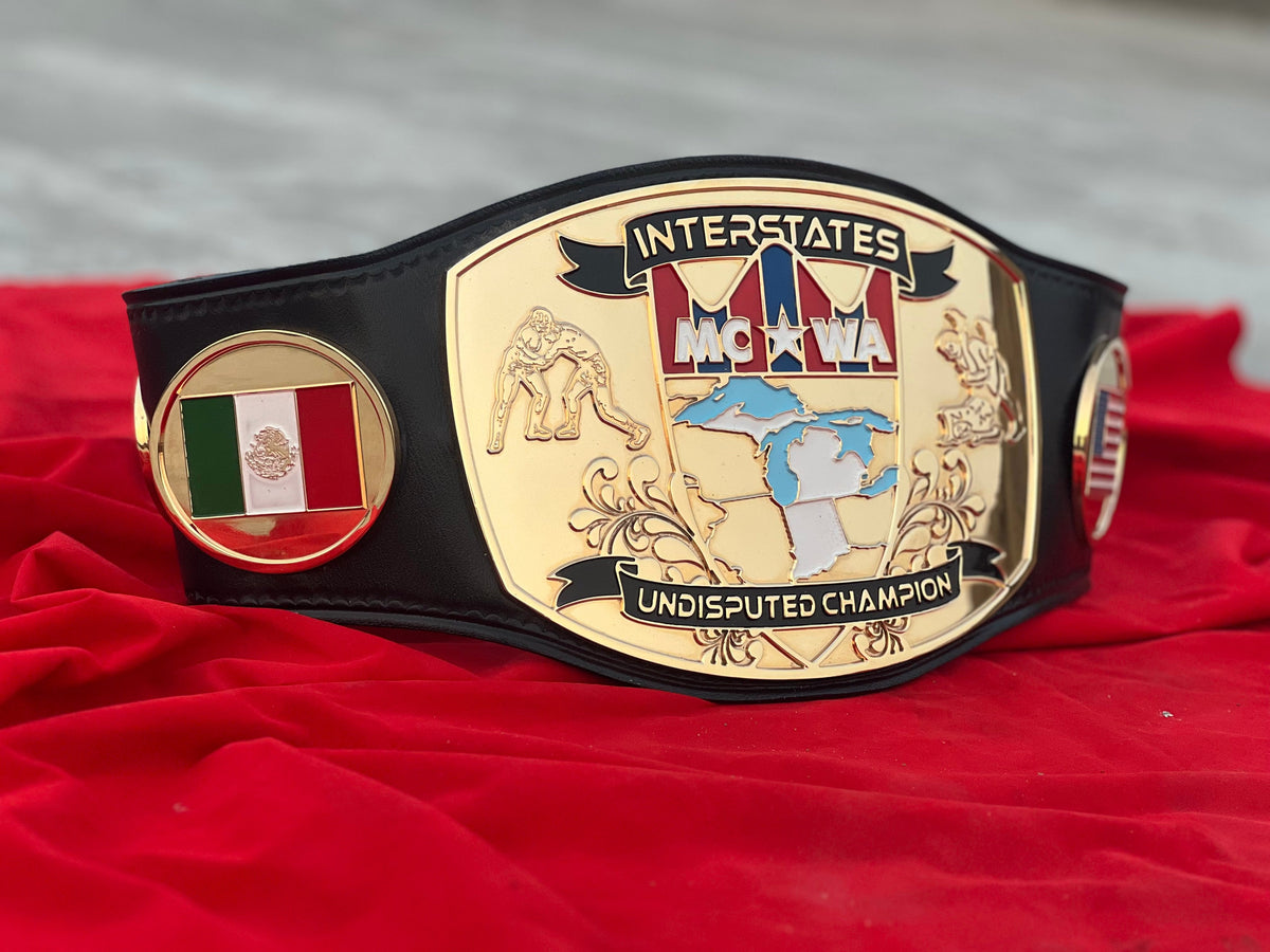 Championship Belt With Custom 24K Gold CNC Plates
