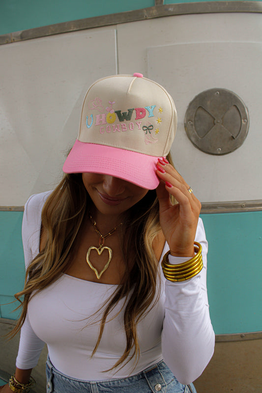 HOWDY COWBOY CANVAS CAP