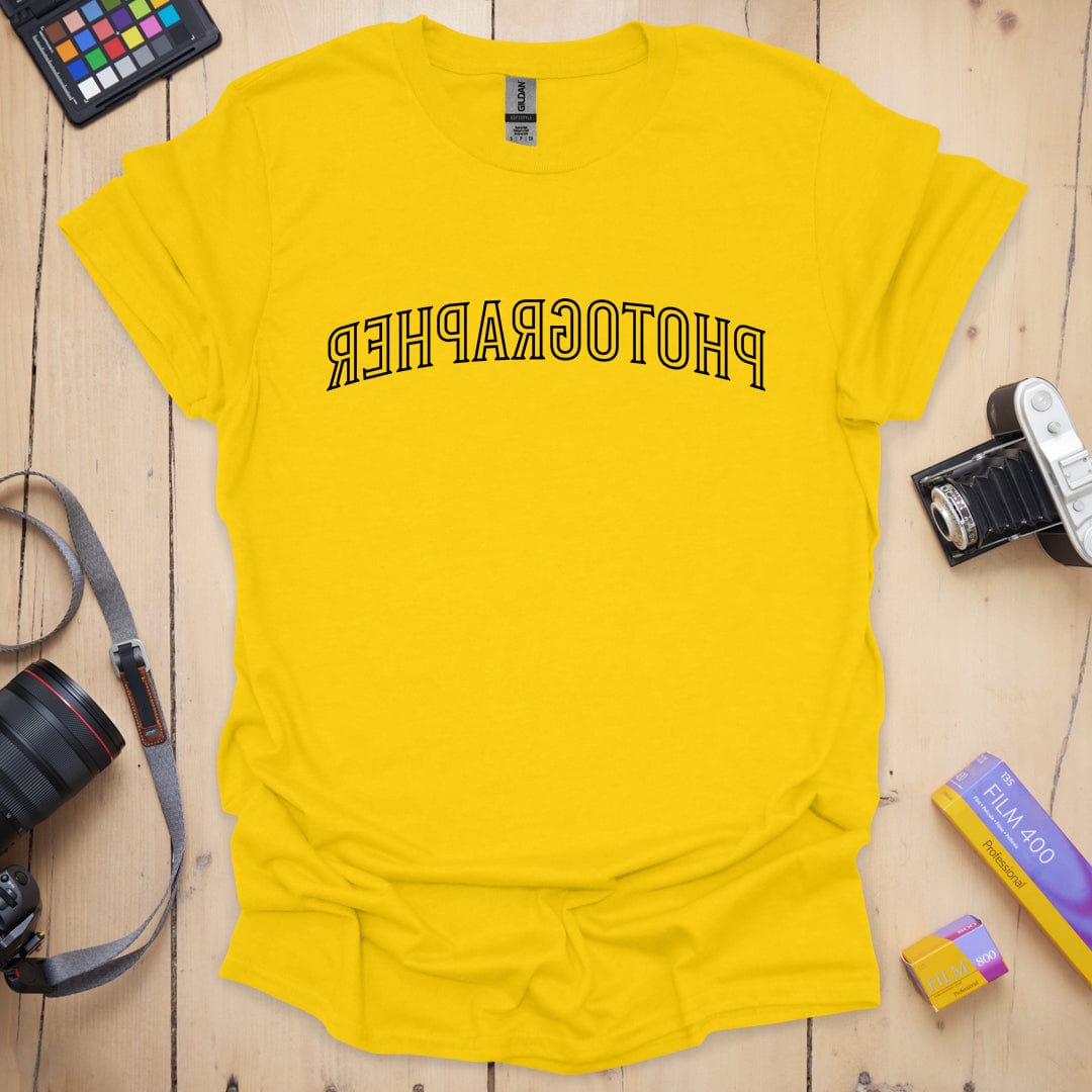 T-Shirt With Inverted Design For Double Takes