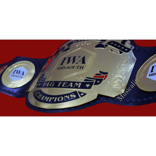 IWA Mid South Tag Team Wrestling Championship Title Belt