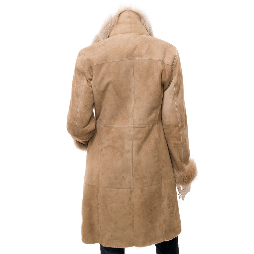 Women's Beige Toscana Shearling Coat – Lubbock