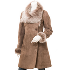 Shearling Coat: Brown Toscana Lubbock