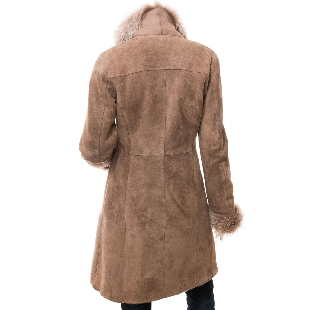 Shearling Coat: Brown Toscana Lubbock
