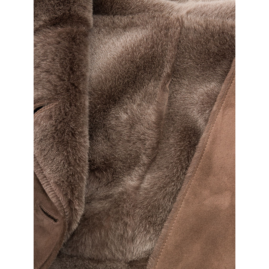 Shearling Coat: Brown Toscana Lubbock
