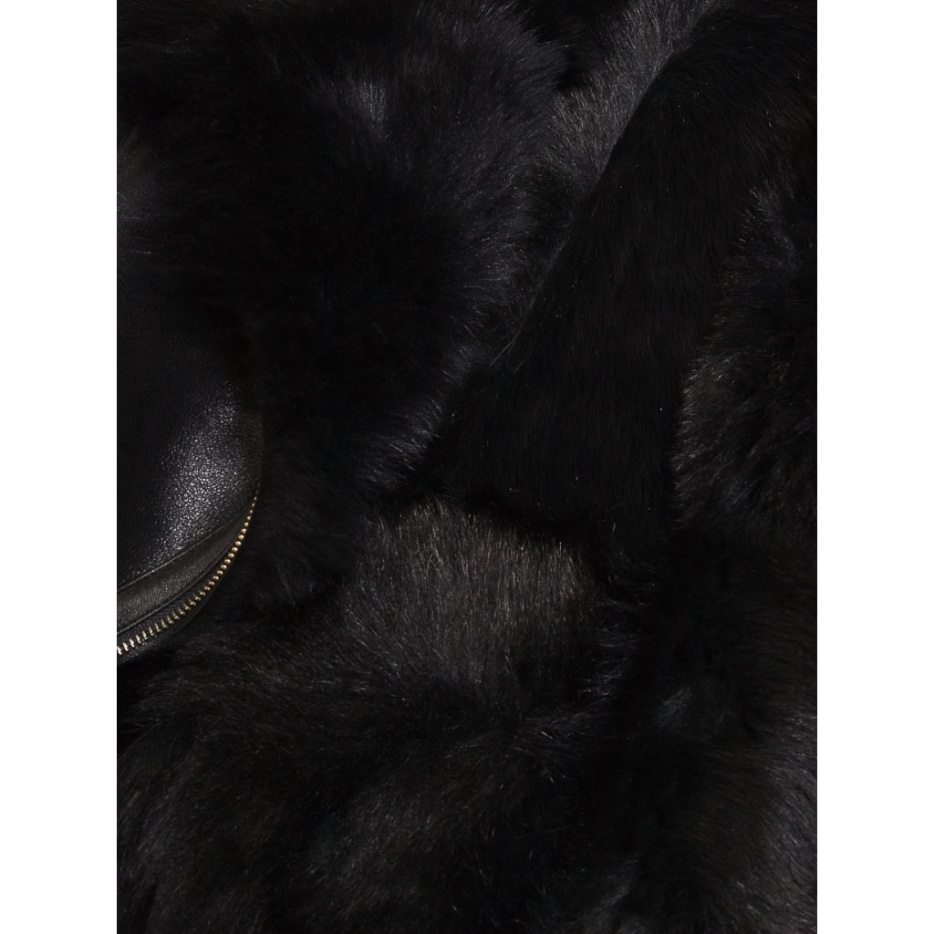 Sheepskin Shearling Jacket in Black Toscana Saginaw