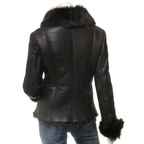 Sheepskin Shearling Jacket in Black Toscana Saginaw
