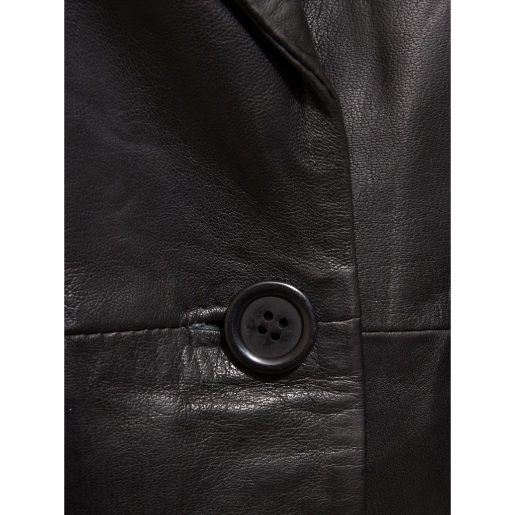 Leather Blazer in Black Sheep Nappa – Lufkin