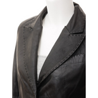 Leather Blazer in Classic Black Sheep Leather